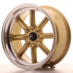 JR Wheels JR19 17x8 ET-20-0 BLANK Gold w/Machined Lip