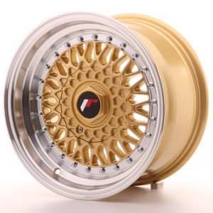 JR Wheels JR9 15x8 ET15 4x100/114 Gold w/Machined Lip